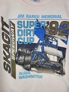 1992 JIM RAPER MEMORIAL Super DIRT CUP SKAGIT SPEEDWAY Alger, WA Sweatshirt PICS - Picture 1 of 24