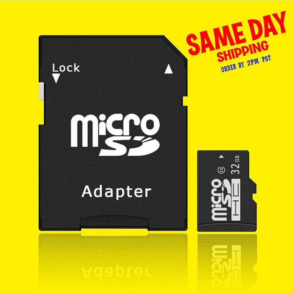Durable Micro 32GB TF Memory Card 32GB with SD Adapter for Android Samsung USA - Image 1 of 1