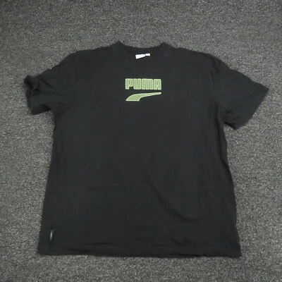 Camisa Puma Adulto XL Extra Grande Negra Logo Central Manga Corta Informal Para Hombre Foto 1 de 4