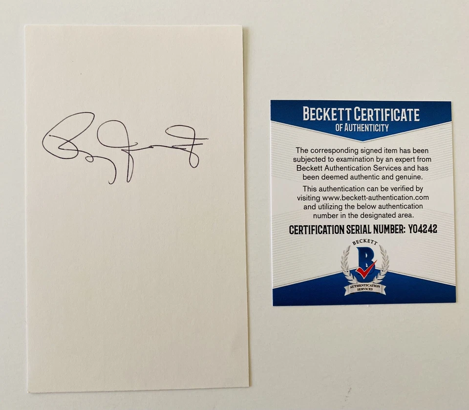 Roy Jones Jr Signed Autographed 3x5 Card BAS Beckett Certified Boxer - Image 1 of 1
