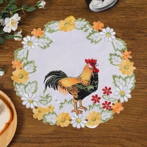 Stoff Ostern Party Deko Spitze Stickerei Basteln Tasse Pad Untersetzer Tischset Deckchen - Bild 1 von 12