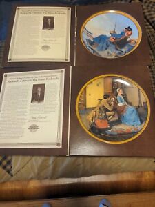 New Listing2 Norman Rockwell Knowles Collector Plates - Portrait Bridegroom & Journey Home