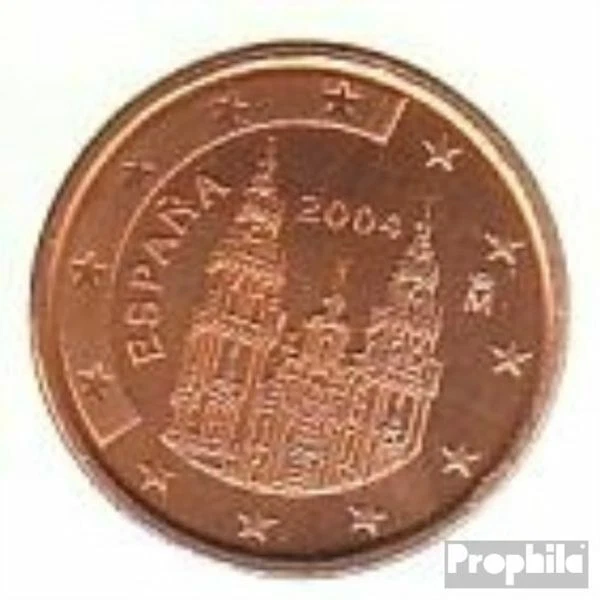Spain e 1 2004 brillant uncirculated (BU) 2004 Kursmünze 1 cent - Image 1 of 1