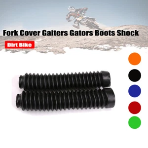 Motorcycle Fork Cover Gaiters Gators Boot Shock For Yamaha Suzuki -/ Kawasaki - Picture 1 of 10