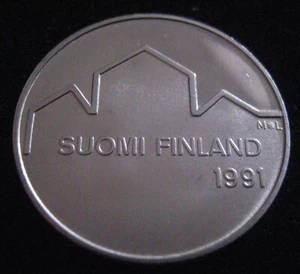 MDS FINNLAND FINLAND 100 MARKKAA 1991 "EISHOCKEY WM", SILBER #J - Picture 1 of 2