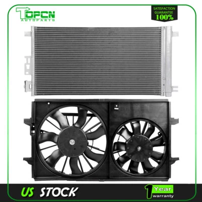 Engine Condenser and Cooling Fan Assembly For 2007 2008 2009 Saturn Aura Foto 1 de 4