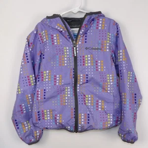 Columbia XS (6/7) Full Zip Lightweight Lined Jacket Purple/Multi-Color Pattern - Picture 1 of 7