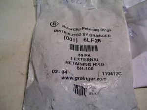 NIB 50PCS GRAINGER 6LF28 EXT 1" SHAFT ROTO CLIP CARBON ST .P4012 - Imagen 1 de 3
