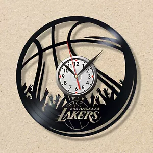 Basketball Vinyl clock Los Angeles Lakers LA basketball Vinyl record Wall clock - Picture 1 of 1