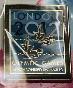 Synchronized Swimming Olympic Pictogram Pin ~ 2012 London ~ Sealed on Card - Bild 1 von 6