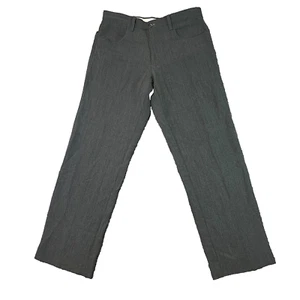 Mens Dress Trousers Armani Jeans Stretch Grey Wool Blend Zip Fly P11 W32 L30 - Picture 1 of 12