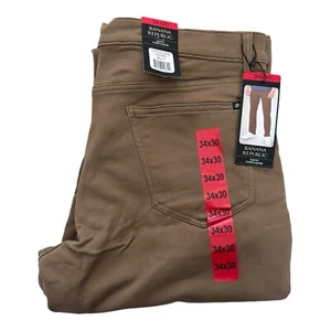 Banana Republic Men’s Slim Fit Khaki Pants 34x30 New w Tags 98% Cotton Stretch - Picture 1 of 8