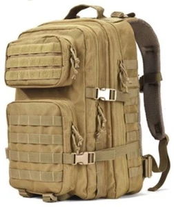 Khaki Coyote Military Army Molle Tactical Back Pack Rucksack 30L Multi Pocket - Picture 1 of 17