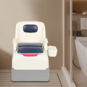 Tragbarer Nachttisch Toilettenstuhl Dusche Kommode Sitz Badezimmer Töpfchen Hocker Erwachsene - Bild 1 von 8