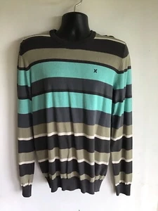 Hurley long sleeve sweater mens large, multicolored stripe - Picture 1 of 9