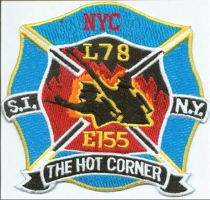 New York City Fire Department Ladder 78 Engine 155 The Hot Corner Patch - Picture 1 of 1
