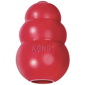 KONG Classic Dog Toy Large Red Rubber Chew Stuffable Treat Dispenser - Picture 1 of 10