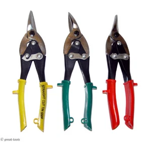 TIN SNIP SET – 3-pc – hand tools – sheet metal duct fabrication – craft – hobby - Picture 1 of 1