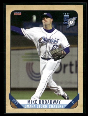 Mike Broadway 2018 Omaha Storm Chasers Team Set - Image 1 of 2