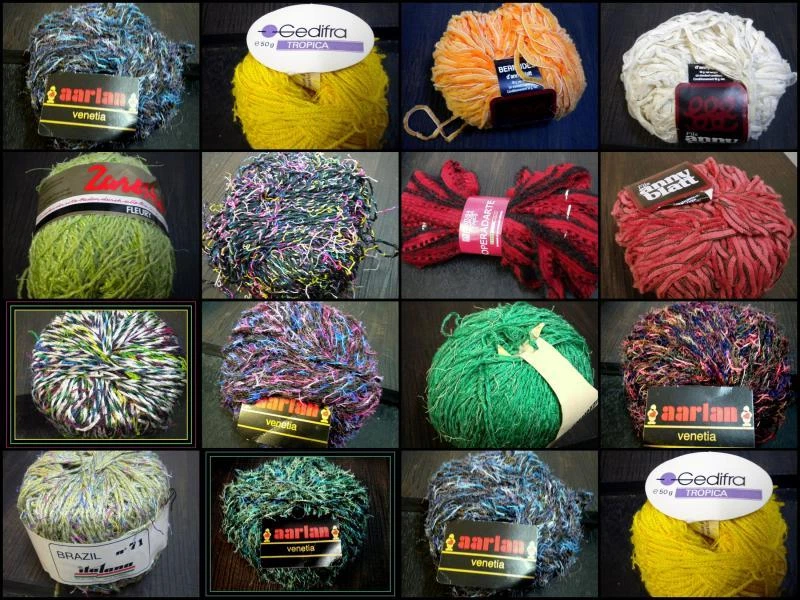 FILATURA DI CROSA, SONSTIGE Fransengarn Effektgarn Vrille Viskose Mix Anny Blatt aarlan Gedifra Vintage