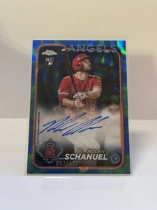 2024 Topps Chrome Update Nolan Schanuel #RA-NS RC Auto Lava Lamp Green/Blue /125 - Picture 1 of 2