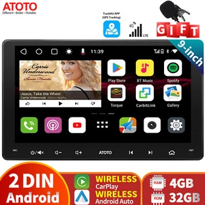 ATOTO 9" S8 2Din Car Stereo 4+32G GPS Track 4G LTE Wireless Android Auto CarPlay - Picture 1 of 10