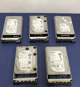 (LOT OF 5) DELL EMC 1TB INTERNAL HDD SATA 6G 7.2K 3.5" LFF - CADDY INCLUDED - Picture 1 of 8