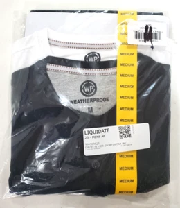 WP Weatherproof® Men's 2 Pack Short Sleeve Henley Shirt Size Medium Black/White - Picture 1 of 3