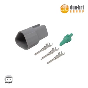 Kit connettore ricevitore tedesco DT 3 vie | pin maschio (cavo 0,5-1,0 mm2) - Foto 1 di 1