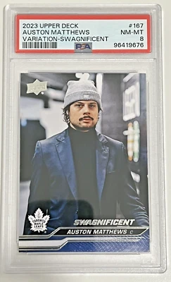 2023-24 Upper Deck Swagnificent Auston Matthews PSA 8 Variation - Image 1 of 2