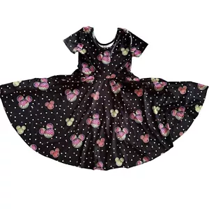 Wild Rich Kids Velvet Disco Mickey Twirl Dress - youth 11/12 - Picture 1 of 10