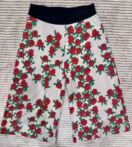 Mini Rodini Organic Red Roses Cullotte Pants Girls Size 5-7 - Picture 1 of 4