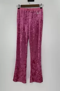 Barbie Girl’s Bright Pink Velour Pull On Pants Size 11/12Y Barbiecore - Picture 1 of 10