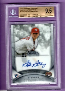 2010 Bowman Sterling Rookie Autograph #1 STEPHEN STRASBURG 9.5 GRADED - Picture 1 of 1