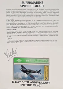 BT Phonecard In Presentation Pack : D-Day 50th Anniversary 1944-1994, Spitfire. - Picture 1 of 3