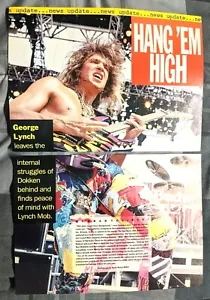 DOKKEN / LYNCH MOB / GEORGE LYNCH LIVE / MAGAZINE CENTERFOLD PINUP POSTER  - Picture 1 of 1