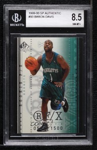 1999-00 SP Authentic /1500 Baron Davis #93 BGS 8.5 Rookie RC