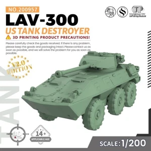 SSMODEL 1/200 V2.0 Military Model Kit US LAV-300 Tank Destroyer GAMES - Picture 1 of 5