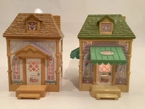 VINTAGE 1988 LOT 2 FISHER PRICE PRECIOUS PLACES BUILDINGS -LIGHT UP-READ DESCR- - Picture 1 of 7