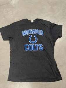 T-shirt ferro di cavallo Indianapolis Colts unisex 2XL grigio scuro antracite squadra NFL - Foto 1 di 4
