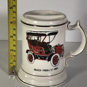 Buick Model C Mug Mustache Style 1905 Coffee Cup top Gold Flake Trim - Picture 1 of 11