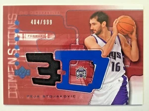 Peja Stojakovic, 2004 Upper Deck Triple Dimensions, Game-Worn 404/999, + LOT - Imagen 1 de 4