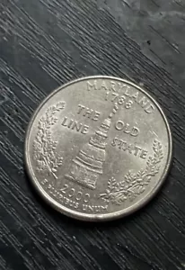 2000 P Maryland State Quarter Cent Coin From US Mint 25 Cents The Old Line 1788 - Picture 1 of 3