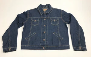 Levi Strauss Signature Blazer Blue Stretch Denim Jean Jacket Women Size M - Picture 1 of 10