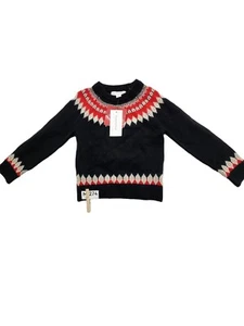 Charter Club Girls Fair Isle Mock Neck Holiday Sweater, Sz 4T M274 - Picture 1 of 8