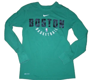 Boston Celtics Green Men's The Nike Tee Dri-Fit Long Sleeve T-Shirt - Small - Picture 1 of 3