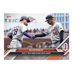 2024 MLB TOPPS NOW DILLON DINGLER CALL-UP 1ST HR TIGERS CARD 544 PRESALE - Picture 1 of 2