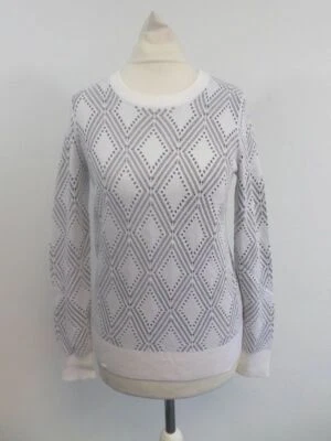 Jack Wills Stainforth Jacquard Crew Jumper Size 6 Uk Rrp £59.50 CR102 AA 18 - Image 1 of 3