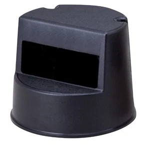 Rolling Step Stool Curved Design Retracting Casters 16 Dia. X 13 1/2H Black - Picture 1 of 4