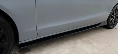 PER AUDI TT 8J ABS FLAPS SOTTO MINIGONNE LUCIDO SPLITTER IN ABS NERO - Immagine 1 di 4